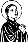 St. Gemma Galgani vector art for sandblasting stencils and plotter cutting DXF/SVG.