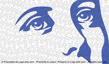 The tips and angles of this vector image of Saint Gemma are rounded for easy cutting and weeding.