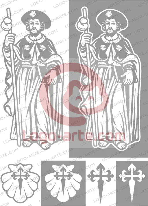 Imágenes vectoriales de Santiago apóstol disponibles para descargar.