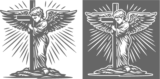 Imagens vetoriais do anjo abraçando a cruz disponíveis para descarregar. Imagens vetoriais do anjo abraçando a cruz disponíveis para descarregar.
