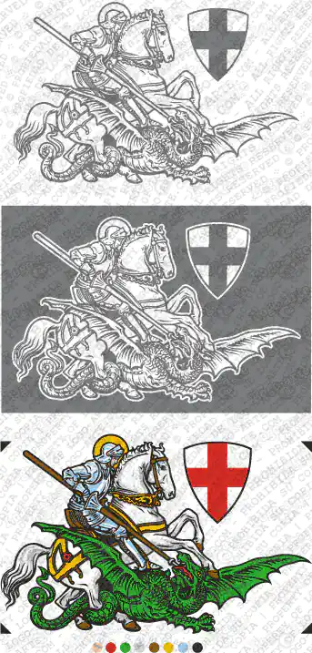 Imagens vetoriais de São Jorge para descarregar.