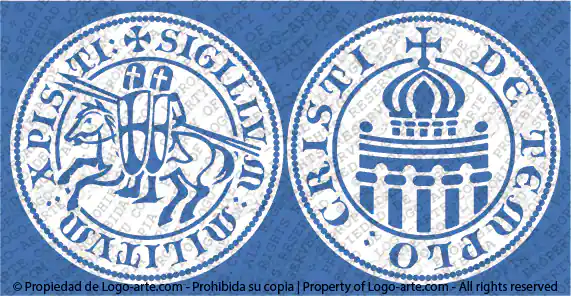 Medaglia dei templari vettoriale in bianco e nero per taglio e stampa.