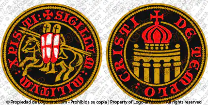 Immagini vettoriali della medaglia dei templari a colori, disponibili per il download.