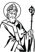 St. Patrick vector for monument engraving and stone CNC. Christian vector art.