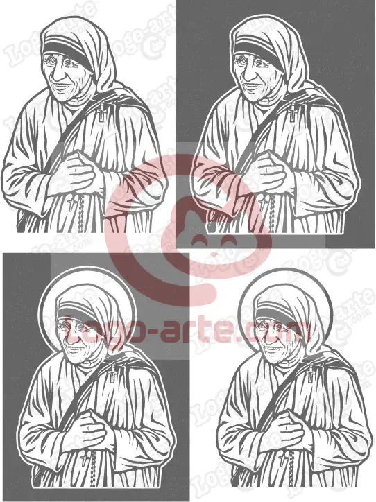 Imagens vetoriais de Santa Teresa de Calcutá disponíveis para descarregar.