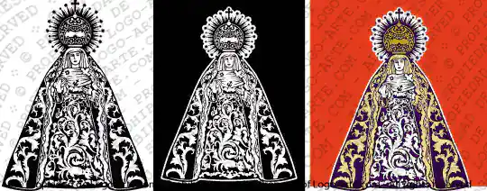 Immagini vettoriali della Vergine di Triana disponibili per il download.