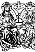 La Santissima Trinità vettoriale per plotter da taglio, incisione e stampa
