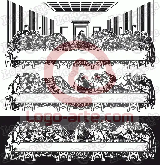 Immagini vettoriali dell'Ultima Cena disponibili per il download.
