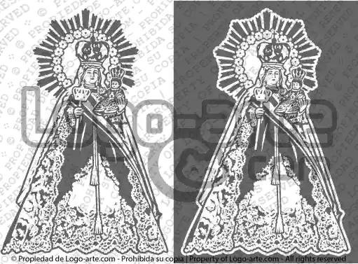 Immagini vettoriali della Vergine di Urkupiña disponibili per il download.