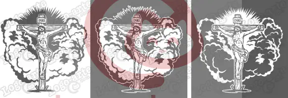 Imagens vetoriais da estação 12 da Via Sacra tradicional disponíveis para descarregar.