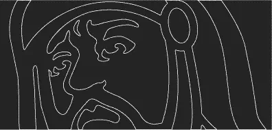 Ingrandimento dell'immagine superiore che mostra le punte e gli angoli arrotondati per facilitare il taglio e lo spellicolamento.