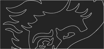 Ampliação da imagem superior mostrando as pontas e ângulos arredondados para facilitar o corte e a depilação.