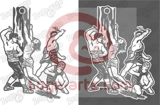 Imagens vetoriais da 6ª estação da Via-Sacra Bíblica disponíveis para descarregar.