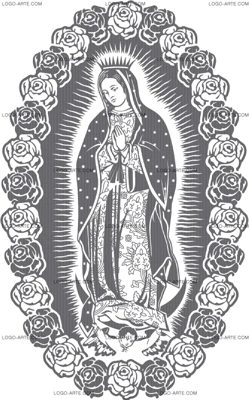 Imagem vetorial da Nossa Senhora de Guadalupe para plotter de corte.