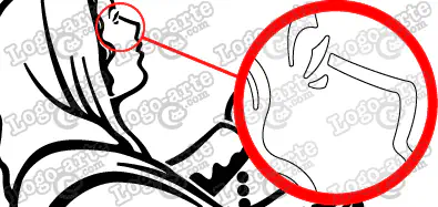 Las puntas y ángulos de esta imagen vectorial están redondeados para facilitar el corte y pelado.