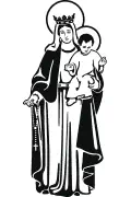Vector image of Virgin of the Rosary. Virgin of the Rosary in vector format for cutting plotter. Religious images vectorized.