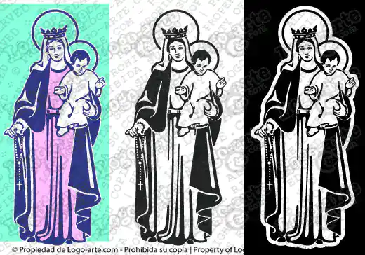 Immagini vettoriali della Madonna del Rosario disponibili per il download.