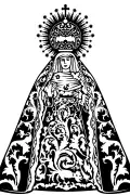 Vector image of Virgen Esperanza de Triana. Virgen de Triana in vector format for cutting plotter. Religious images vectorized.