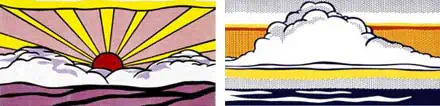 Sunrise y Cloud and Sea, de Roy Lichtenstein.