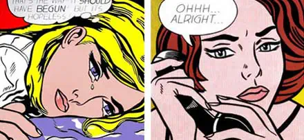 Hopeless y Ohhh...Alright, de Roy Lichtenstein.