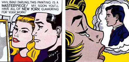 Masterpiece y Thinking of Him, obras de Roy Lichtenstein