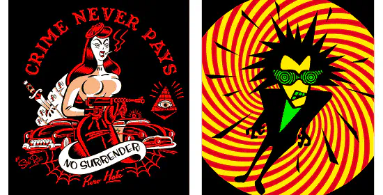 Vectorización de imágenes para posters y camisetas, que dan como resultado dibujos vectoriales en colores planos para cortar vinilos e imprimir.