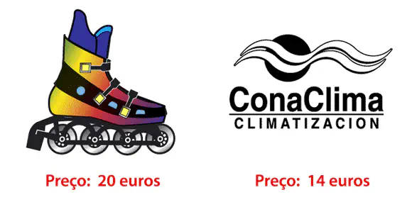 Exemplos de logos vetorizados: Patin e Conaclima