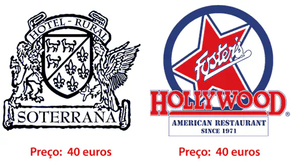 Exemplos de logos vetorizados: Soterraña e Foster's Hollywood