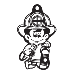 Logotipo bombero vectorizado.