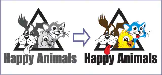 Recuperación de color en logotipos a partir de originales en escala de grises.