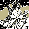 Estaciones del Via Crucis scriptural en vectores para corte
