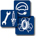 Pictogramas de automóviles y transporte. Iconos vectoriales del sector automotriz.