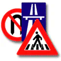 Señales de tránsito vectorizadas. Gráficos vectoriales de señales viales y tráfico por carretera.